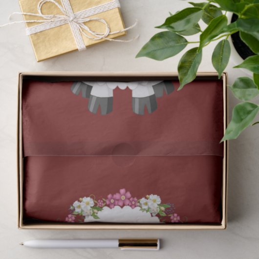 Weefselpapier Floral Sheep Tissuepapier (Geschenk)