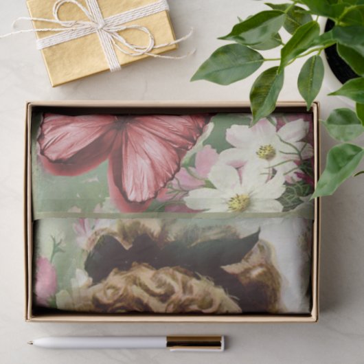 Weefselpapier Floral Victoriaans Tissuepapier (Geschenk)