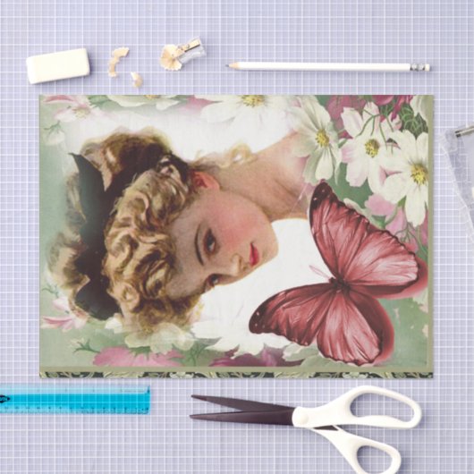 Weefselpapier Floral Victoriaans Tissuepapier (Craft)