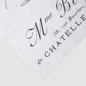 WEEFSELPAPIER :  FRANS ; BRIEFKAART ONTWERP TISSUEPAPIER (Detail)