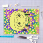 Weefselpapier Geel hartenschaap Tissuepapier (Craft)