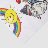 Weefselpapier Geitte Kitten Red Hearts Share Tissuepapier (Detail)