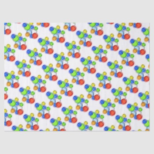 Weefselpapier - gekleurde bubbels tissuepapier (Voorkant)