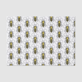 Weefselpapier - Gele en zwarte bijen Tissuepapier