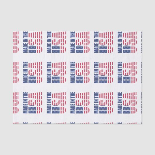 Weefselpapier gemaakt in de VS Tissuepapier (Voorkant)