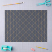 Weefselpapier - Geometrisch goud en Lila patroon Tissuepapier (Craft)