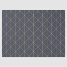 Weefselpapier - Geometrisch goud en Lila patroon