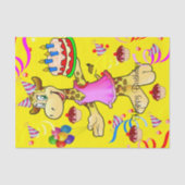Weefselpapier Giraffe Happy Birthday Tissuepapier (Voorkant)