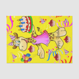 Weefselpapier Giraffe Happy Birthday Tissuepapier