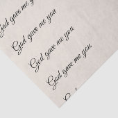 Weefselpapier: "God gaf me je" Tissuepapier (Detail)