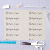 Weefselpapier: "God gaf me je" Tissuepapier (Craft)