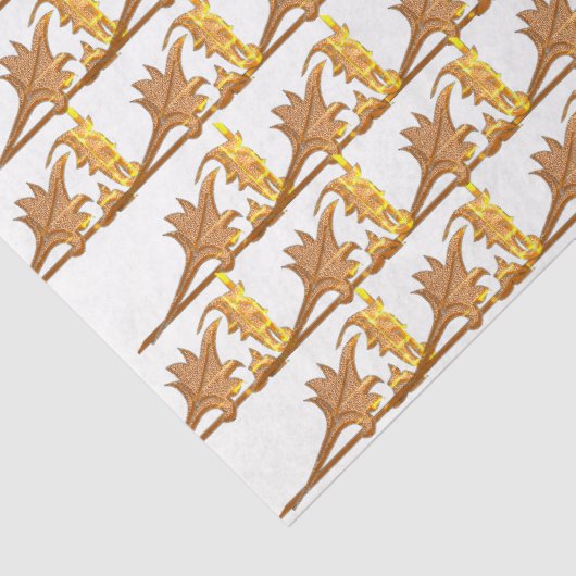 Weefselpapier - Gouden hoek strijkijzers Tissuepapier (Detail)