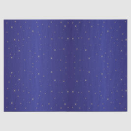 Weefselpapier GOUDEN STERREN OP MARINE Tissuepapier