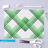Weefselpapier - Green Stripes Crossed Tissuepapier (Craft)