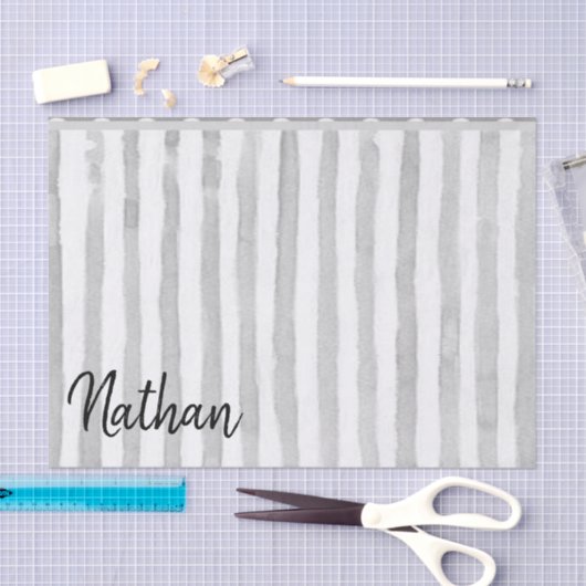 Weefselpapier Grijze strepen Tissuepapier (Craft)