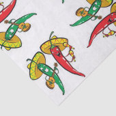 Weefselpapier Groene rode hotpannen Tissuepapier (Detail)