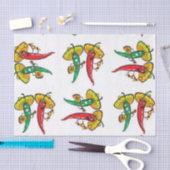 Weefselpapier Groene rode hotpannen Tissuepapier (Craft)