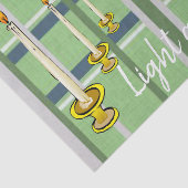 Weefselpapier Groene speldenkaarsen Tissuepapier (Detail)