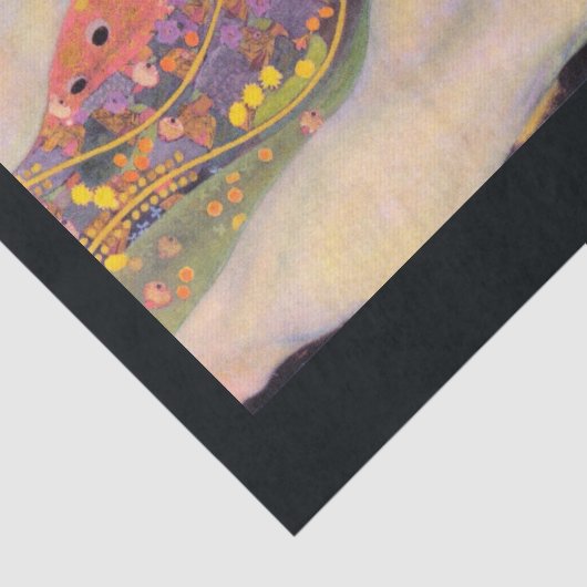 WEEFSELPAPIER : GUSTAV KLIMT : WATERSERPENEN II TISSUEPAPIER (Detail)