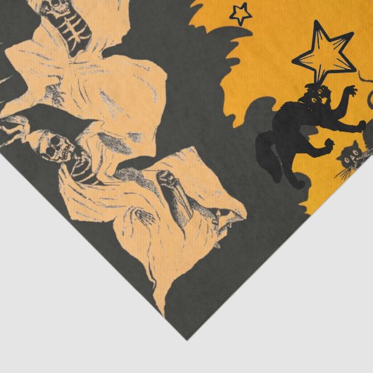 WEEFSELPAPIER HALLOEEN WITCH OP BROOM TISSUEPAPIER (Detail)