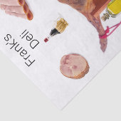 Weefselpapier — Ham Olijfolie, zwarte olijven Tissuepapier (Detail)