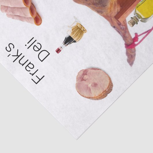 Weefselpapier — Ham Olijfolie, zwarte olijven Tissuepapier (Detail)