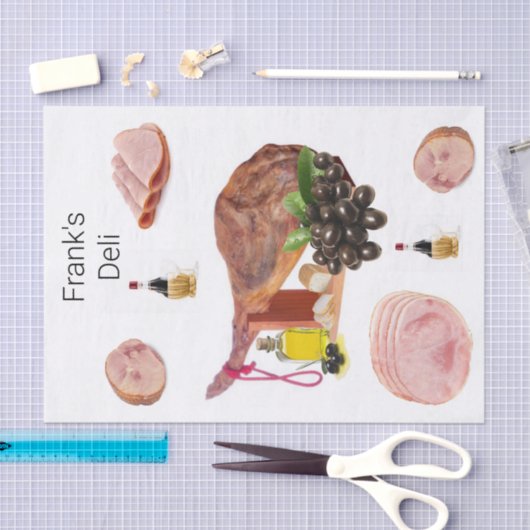 Weefselpapier — Ham Olijfolie, zwarte olijven Tissuepapier (Craft)