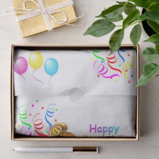 Weefselpapier Happy Birthday Fairy Tissuepapier (Geschenk)