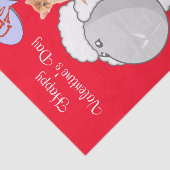 Weefselpapier Happy Valentine's Day Sheep Kitten Tissuepapier (Detail)