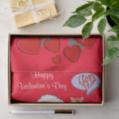 Weefselpapier Happy Valentine's Day Sheep Kitten Tissuepapier (Geschenk)