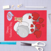 Weefselpapier Happy Valentine's Day Sheep Kitten Tissuepapier (Craft)