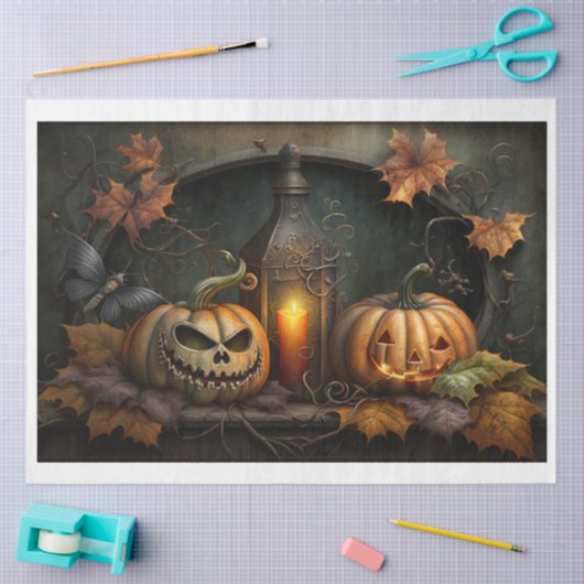 Weefselpapier- Herfst & Halloween Tissuepapier (Craft)