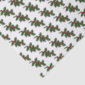 Weefselpapier - Holly Leaves and Berries Tissuepapier (Detail)