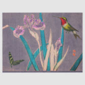 Weefselpapier HUMMINGBIRD EN IRIS Tissuepapier (Voorkant)