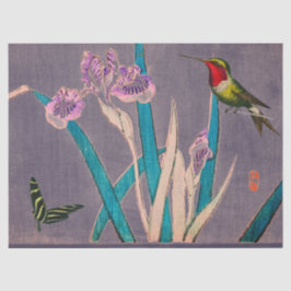 Weefselpapier HUMMINGBIRD EN IRIS Tissuepapier