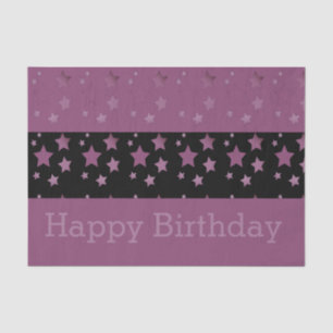 Weefselpapier in een plum Star-patroon Tissuepapier