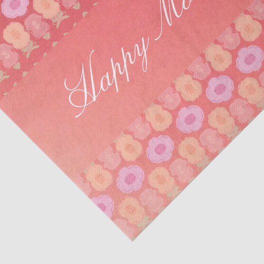 Weefselpapier in roze koraalbloemige Moederdag Tissuepapier (Detail)