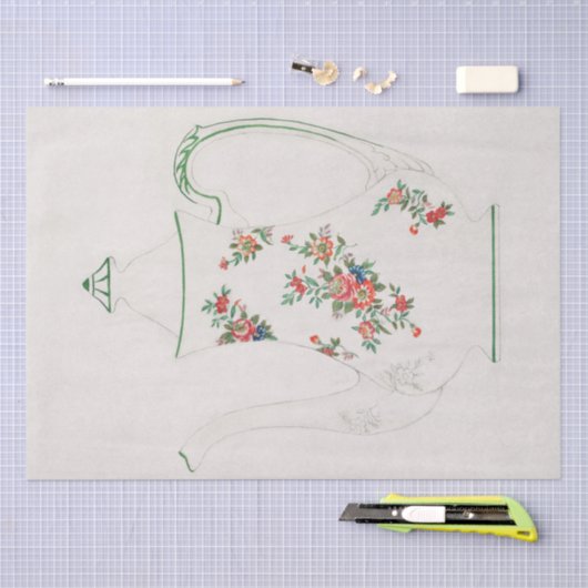 WEEFSELPAPIER : JAPANS : TEAPOT ONTWERP VANAF 1910 TISSUEPAPIER (Craft)