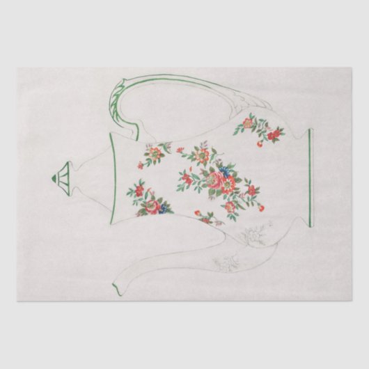 WEEFSELPAPIER : JAPANS : TEAPOT ONTWERP VANAF 1910 TISSUEPAPIER (Voorkant)