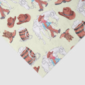 Weefselpapier Jonge cowboy en paard Tissuepapier (Detail)