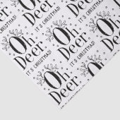 Weefselpapier Kersthert grappige illustratie Tissuepapier (Detail)