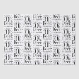 Weefselpapier Kersthert grappige illustratie Tissuepapier