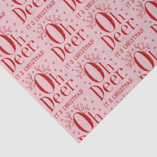 Weefselpapier Kersthert grappige illustratie Tissuepapier (Detail)