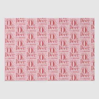 Weefselpapier Kersthert grappige illustratie Tissuepapier