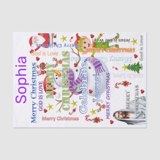 Weefselpapier Kerstmis Tissuepapier (Voorkant)