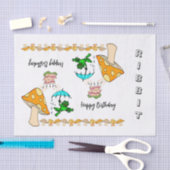 Weefselpapier kikker uit ribbit paddenstoel Happy Tissuepapier (Craft)
