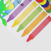 Weefselpapier Kleuren Crayons Worm Tissuepapier (Detail)