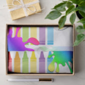 Weefselpapier Kleuren Crayons Worm Tissuepapier (Geschenk)