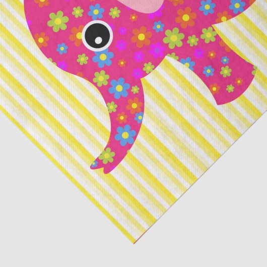 Weefselpapier kleurig olifant Stripe geel Tissuepapier (Detail)