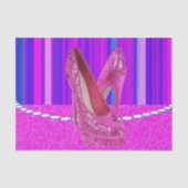 Weefselpapier kleurige Stripes Roze Heels Tissuepapier (Voorkant)